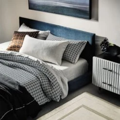 Façade Shadow Velvet Queen Bed -Optimal Furniture Store CB2FA22 36A V1