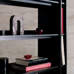 Genova Black Ebonized Oak Bookcase -Optimal Furniture Store CB2FA22 FR 12 V5