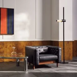 Colonna Adjustable Black Floor Lamp -Optimal Furniture Store CB2FA22 PR GF 02A hero