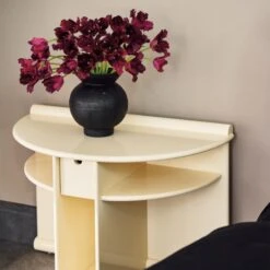 Osoppo Ivory Lacquered Nightstand -Optimal Furniture Store CB2FA22 PR GF 06A