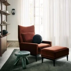 Terre Black Velvet Sphere Throw Pillow -Optimal Furniture Store CB2FA23 15A hero