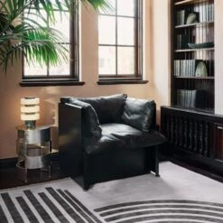 Cornrows Handloomed Ivory And Black Viscose Area Rug 5'x8' -Optimal Furniture Store CB2FA23 BID 10 V1 2