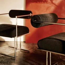 Barber Dark Brown Upholstered Dining Chair -Optimal Furniture Store CB2FA23 BID 11 V2 RET