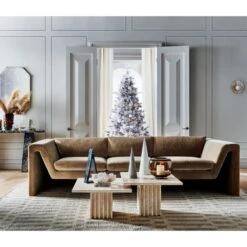 Tria Grey Marble Console Table -Optimal Furniture Store CB2HOL21 02A V1OC21 1x1