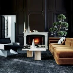 Keen Hand-Knotted Viscose Black Area Rug 5'x8' -Optimal Furniture Store CB2HOL21 05A 0242 HeroOC21 1x1