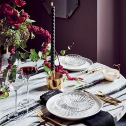 Eyelet Black Linen Napkin -Optimal Furniture Store CB2HOL21 14A heroOC21 1x1