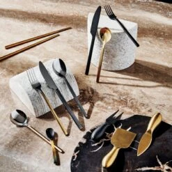 Helms Gold Cheese Knives Set Of 3 -Optimal Furniture Store CB2HOL21 22A heroOC21 1x1 1