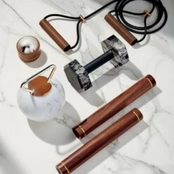 Black Marble 5-Lb Dumbbell 4 Black Marble 5-Lb Dumbbell -Optimal Furniture Store CB2HOL21 25C V2OC21 1x1