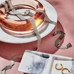 Daily Essentials Marble Jewelry Tray -Optimal Furniture Store CB2HOL21 27B hero