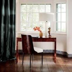 Seda Green Dupioni Silk Window Curtain Panel 48"x84" -Optimal Furniture Store CB2HOL21 31A v1 0031 HeroOC21 1x1