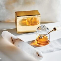 Polished Brass Recipe Box -Optimal Furniture Store CB2HOL21 36B V1OC21 1x1