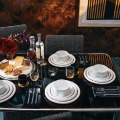 Piero Round Polished Stainless Steel Serving Tray -Optimal Furniture Store CB2HOL22 05B V1 2