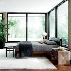 Kamet Organic Cotton Black Duvet Cover And Shams -Optimal Furniture Store CB2SP22 08A V1 1