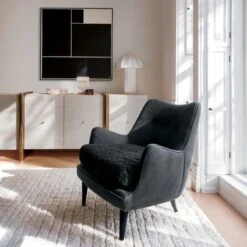 Dorset Lacquered White Linen Credenza -Optimal Furniture Store CB2SP22 17A v1 RET