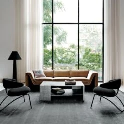 Polar Black Cement Floor Lamp -Optimal Furniture Store CB2SP22 24A V1