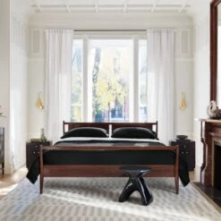 Forcella High-Gloss Black Cement Side Table -Optimal Furniture Store CB2SP22 40A v3 RET