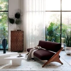 Warm White Linen Sheer Window Curtain Panel 48"x84" -Optimal Furniture Store CB2SP22 FC2 V1 2