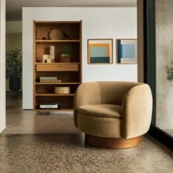 Ventura White Oak Bookcase -Optimal Furniture Store CB2SP22 LF 4B REP