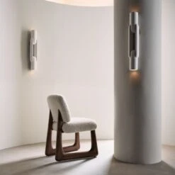 Jumeau White Concrete Wall Sconce Light -Optimal Furniture Store CB2SP23 10B V1