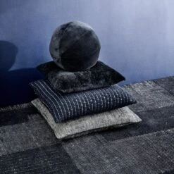 Lox Black Linen Throw Pillow 23" -Optimal Furniture Store CB2SP23 PR 08B hero 1