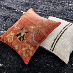 Vintage Striped Hemp Throw Pillow With Down-Alternative Insert 23'' -Optimal Furniture Store CB2SP23 PR 09B hero