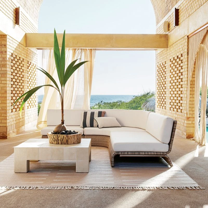 Foss Woven 3-Piece Outdoor Patio Sectional Sofa 2 Foss Woven 3-Piece Outdoor Patio Sectional Sofa - Image 2