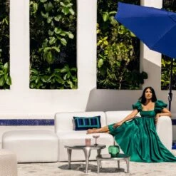 Coco Round Forest Green Glass Hurricane Candle Holder Small -Optimal Furniture Store CB2SU22 EDT AZ 18