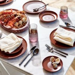 20-Piece Rush Brushed Black Flatware Set -Optimal Furniture Store CB2SU23 14C V1 RET