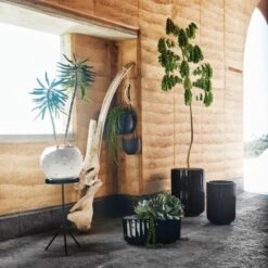 Pavilion Black Cocktail Table/Plant Stand 21.5" -Optimal Furniture Store CB2SU23 16B RET