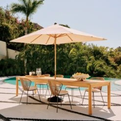 Pinet Teak Outdoor Dining Table 12' -Optimal Furniture Store CB2SU23 RC 01A HERO 1