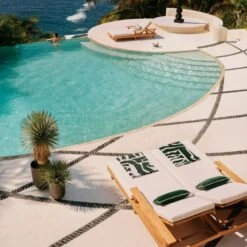 Bronte Green Velvet Outdoor Throw Pillow 23''x11'' -Optimal Furniture Store CB2SU23 RC 02A V4