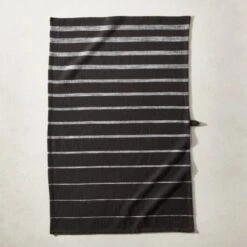 Cafe Organic Cotton Black Striped Dish Towels Set Of 2 -Optimal Furniture Store CafeStripeS2DishtowelsAV2SHS20
