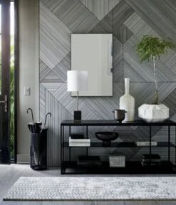 Infinity Black Rectangular Wall Mirror 24"x36" -Optimal Furniture Store CagedBlackMarbleMediaCredenzaAG18 1