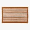 Calia Copper And White Striped Area Rug 5'x8'
