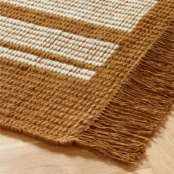 Calia Copper And White Striped Area Rug 5'x8' -Optimal Furniture Store CaliaStpCpNWtRug8x10AVSHF22