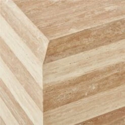 Camada Layered Travertine Outdoor Side Table -Optimal Furniture Store CamadaSideTableAVSSS23