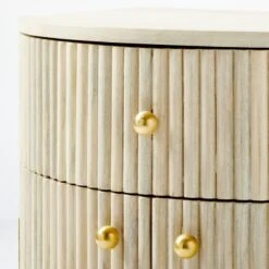 Cameo Curved Whitewashed Wood Nightstand With Drawer 19 Cameo Curved Whitewashed Wood Nightstand With Drawer -Optimal Furniture Store CameoCurvedNightstandAVF20