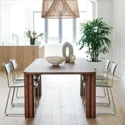 Nassa Woven Bamboo Pendant Light -Optimal Furniture Store CamilleAcaciaWoodDiningMR21