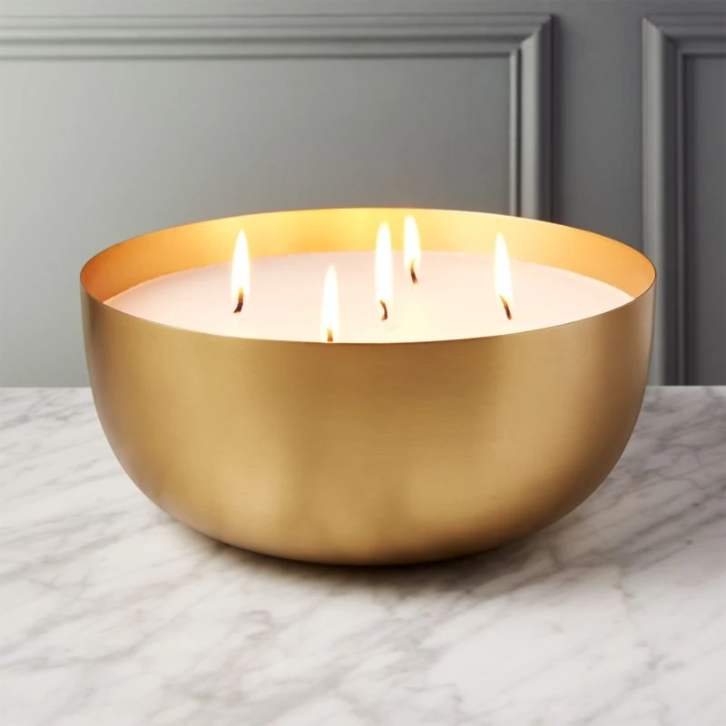 Large Brass Candle Bowl 2 Large Brass Candle Bowl - Image 2
