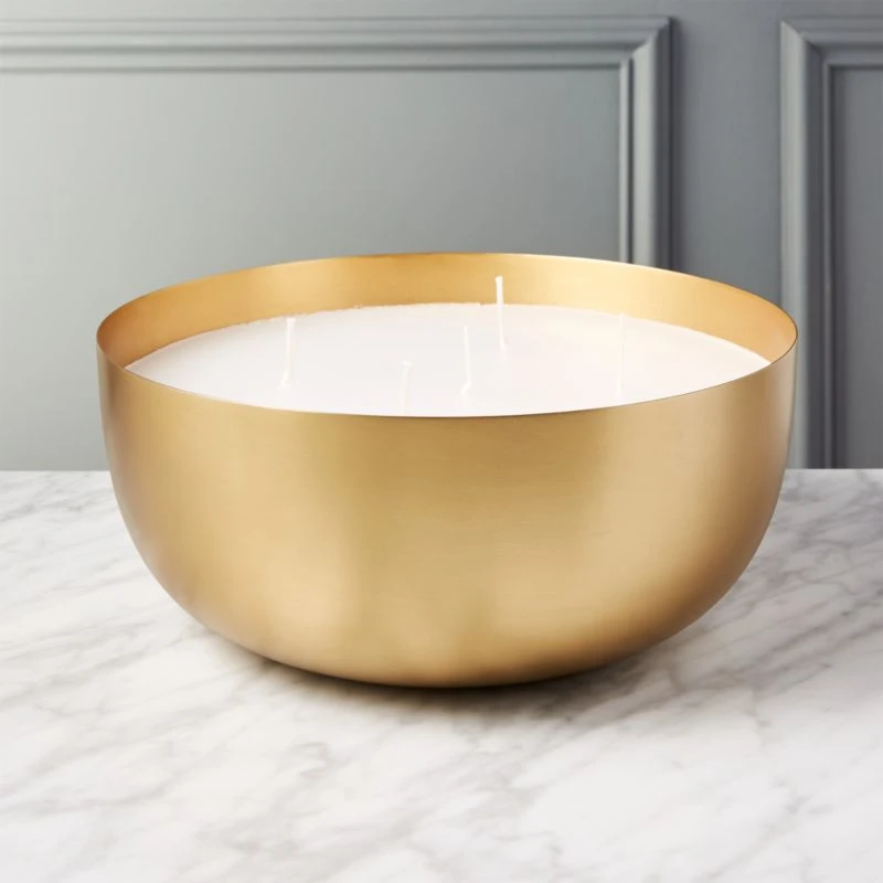 Large Brass Candle Bowl 1 Large Brass Candle Bowl