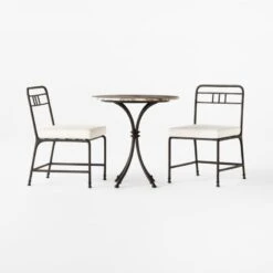 Canova Cast Metal Outdoor Bistro Set -Optimal Furniture Store CanovaBistroSetSSS23