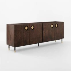 Carbon Brown Burl Wood Media Console 13 Carbon Brown Burl Wood Media Console -Optimal Furniture Store CarbonBnBrlWdMdCredenza3QSSF22