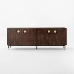 Carbon Brown Burl Wood Media Console 12 Carbon Brown Burl Wood Media Console -Optimal Furniture Store CarbonBnBrlWdMdCredenzaSOSSF22