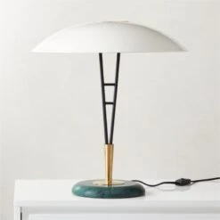 Caro Black And White Metal Table Lamp