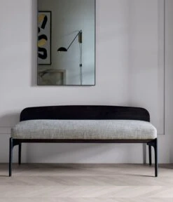 Infinity Black Rectangular Wall Mirror 24"x36" -Optimal Furniture Store CastafioreUpholsteredBenchJN20