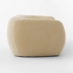 Cecil Cream Velvet Sofa -Optimal Furniture Store CecilBttrCreamVlvtSofaSDSSF22