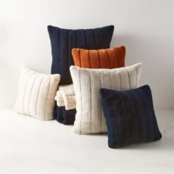 Channel Off-White Faux Fur Throw Pillow With Down-Alternative Insert 23" -Optimal Furniture Store ChannelFxFurThrwNPllwCllctnFHF22