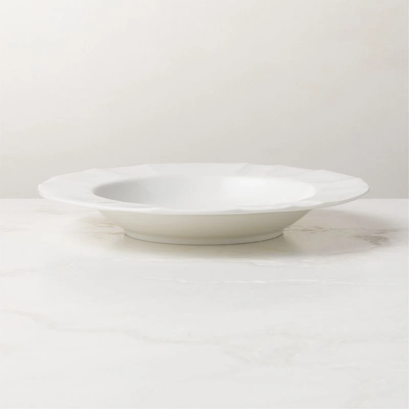 Chert White Porcelain Pasta Bowl 1 Chert White Porcelain Pasta Bowl