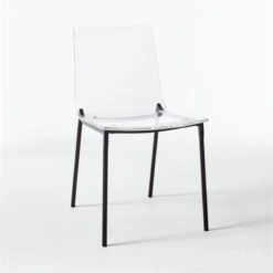 Chiaro Clear Chair Black Set Of 4 -Optimal Furniture Store ChiaroBlackChair3QF20