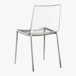 Chiaro Clear Chair Nickel -Optimal Furniture Store ChiaroChairNickel3QBF19
